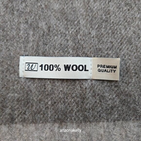 NWOT Wool Scarf Grey Premium Quality - Picture 3 of 11